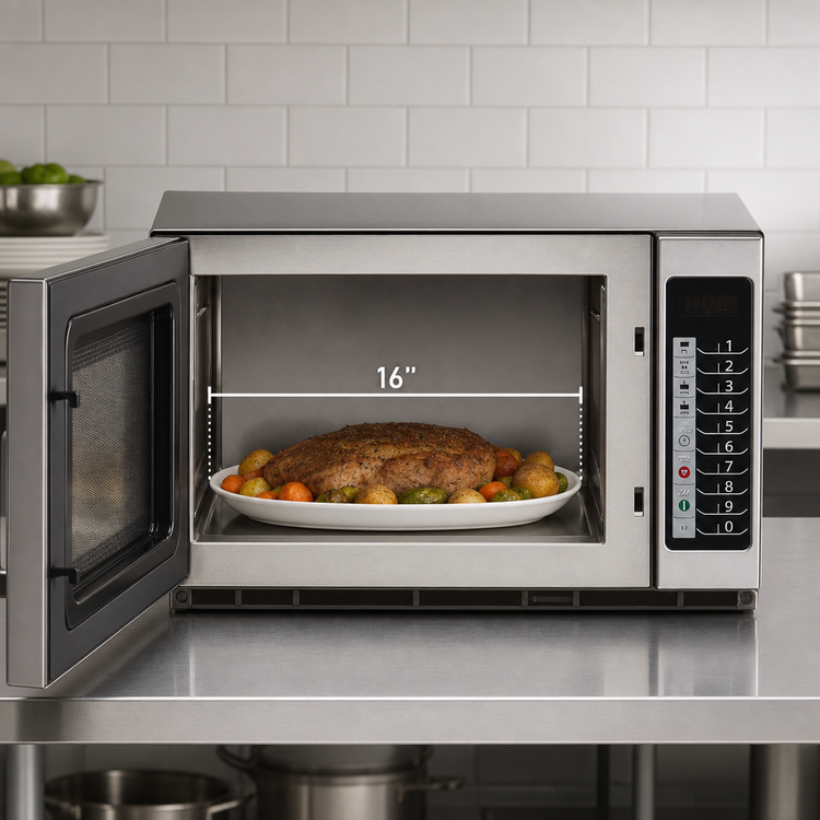 Product image #3 for Amana Commercial RFS18TS Countertop Microwave Oven, 1.2 Cu. Ft., 1800 Watts, Medium Duty