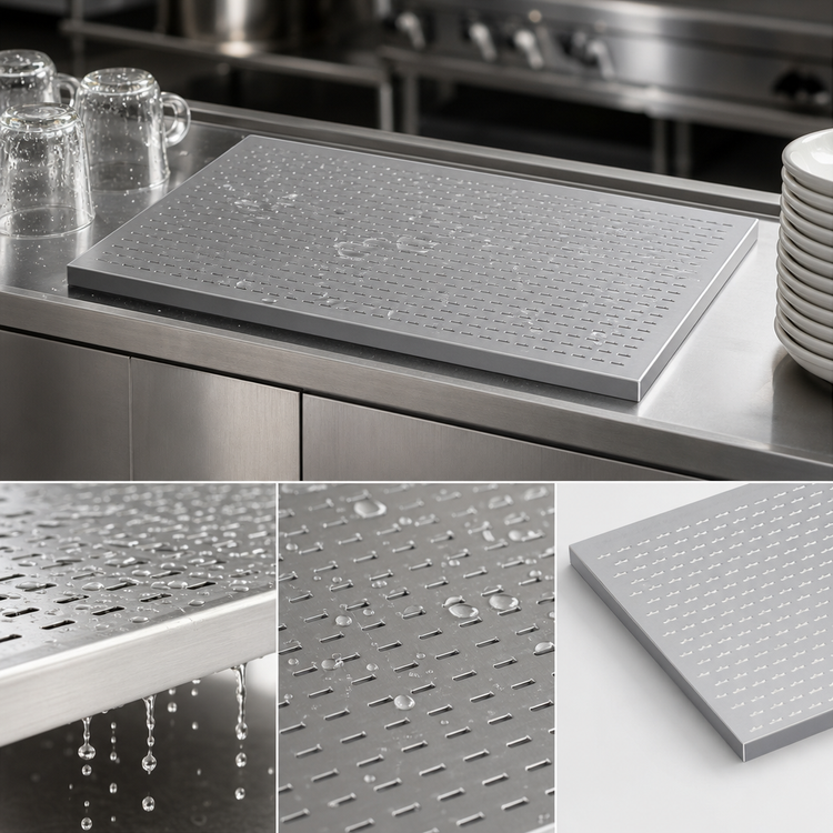 Product image #3 for Krowne Royal Series 30" x 19" Perforated Stainless Steel Drainboard Insert