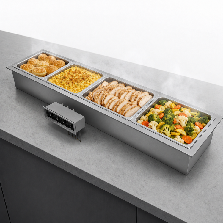 Product image #3 for Hatco DHWBI-S4 Drop-In Insulated Slim Dry Heated Well, 4 Full-Size Pan Capacity