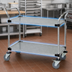 Thumbnail image #3 for Quantum 42 x 24 in. 2-Shelf Galvanized Solid Utility Cart, 1200 lb. Capacity