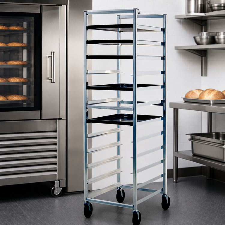 Product image #3 for Full-Height Aluminum Bun Pan Rack with End Loading, 12-Pan Capacity
