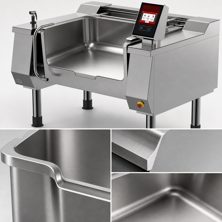 Product image #3 for Betterpan UDBRG029V1 Tilting Skillet Braising Pan, 29 Gallon, Gas