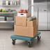Thumbnail image #4 for Cambro 2030UT401 Slate Blue Plastic Utility Truck with Chrome Handle, 600 lb Capacity