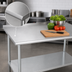 Thumbnail image #3 for Advance Tabco 84-Inch x 30-Inch 14-Gauge 304 Stainless Steel Work Table with Rear Up-Turn and Adjustable Undershelf