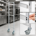 Thumbnail image #3 for Fermostock 64-Inch Mobile Shelving Upright, Deep Anodized Aluminum