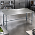 Thumbnail image #3 for Eagle Spec-Master 72-Inch x 30-Inch Work Table with 14-Gauge 300 Series Stainless Steel Top, 1-1/2-Inch Rear Upturn, and Galvanized Tubular Base