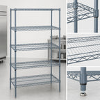 Thumbnail image #3 for Quantum WR86-3042GY-5 42"W x 30"D x 86"H 5-Shelf Wire Shelving Starter Unit, Stationary, Gray Epoxy Finish