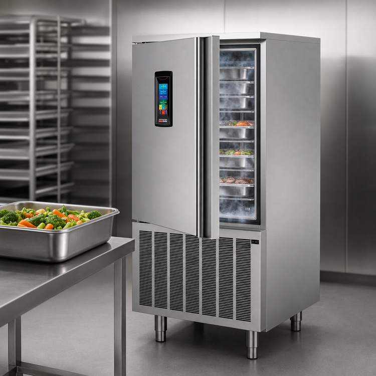 Product image #3 for HURRiCHiLL 10-Pan Reach-In Self-Contained Blast Chiller/Shock Freezer, 100 lb Chill / 70 lb Freeze Capacity