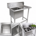 Thumbnail image #3 for John Boos Pro-Bowl 1-Compartment Stainless Steel Sink with 24-Inch Right-Hand Drainboard and 10-Inch Backsplash