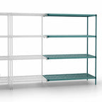 Thumbnail image #3 for Metro Super Erecta Pro PR-212463K3-A-4 4-Shelf Add-On Polymer Shelving Unit, 21 x 24 x 63 Inches, Green Finish