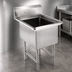 Thumbnail image #3 for John Boos B-Series 1-Compartment Stainless Steel Floor Sink with Legs and 10