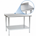 Thumbnail image #3 for Eagle Budget Series 84-Inch x 24-Inch 430 Stainless Steel Work Table with 1-1/2-Inch Rear Up-Turn and Undershelf