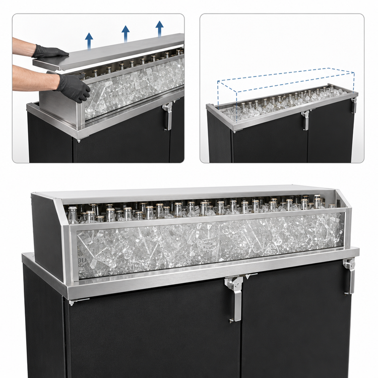 Product image #3 for Glastender GDU-18X36 36-Inch Wide Back Bar Glass Ice Display Unit