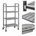 Thumbnail image #3 for Cambro Camshelving Elements XTRA 4-Tier Vented Mobile Starter Unit, 18 x 48 x 70-1/4 Inches, Speckled Gray