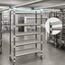 Thumbnail image #3 for Cambro Camshelving Elements XTRA 5-Tier High Density Top Rail Mobile Starter Unit, 24 x 48 x 80 Inches, Overhead Track Shelving