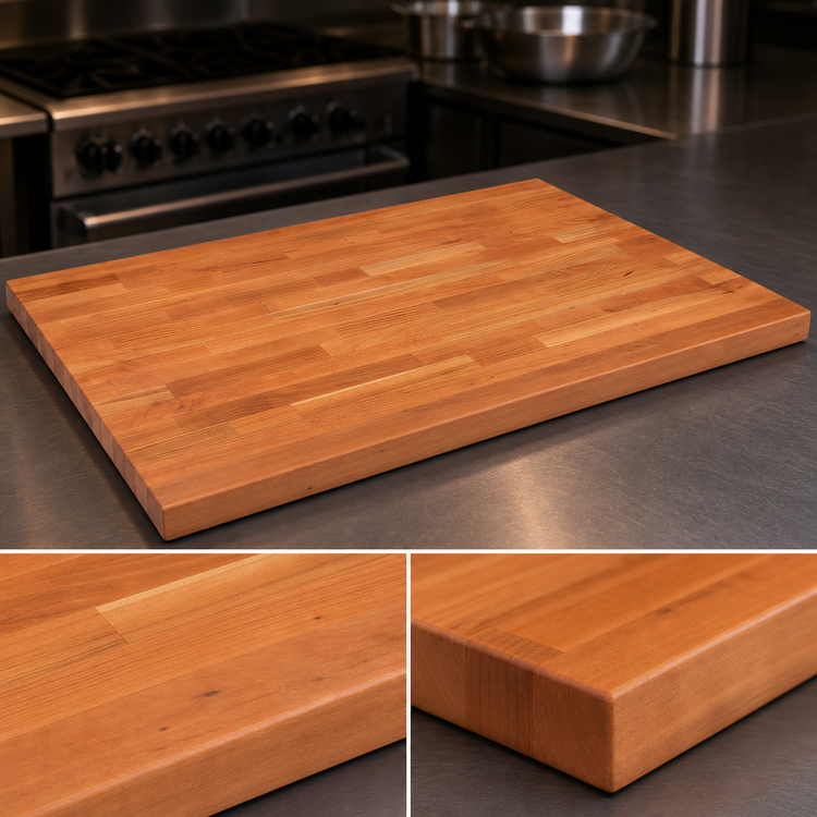 Product image #3 for Boos Block American Cherry Blended Edge Grain Kitchen Countertop, 48 x 36 x 1-1/2 Inch, Flat