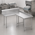 Thumbnail image #3 for Advance Tabco L-Shaped Island Clean Dish Table, 59-Inch, Right-Side Attachment, 16-Gauge 304 Stainless Steel