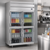 Thumbnail image #3 for Beverage-Air P Series 2-Section Reach-In Refrigerator with 4 Half-Glass Doors, Top-Mount Self-Contained Refrigeration, 44.57 Cu. Ft.