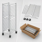 Thumbnail image #3 for Channel Manufacturing 402AKD Knock-Down Aluminum End-Load Bun Pan Rack, 15-Pan, 4-Inch Spacing, 5-Inch Casters