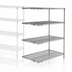 Thumbnail image #3 for Metro Super Erecta Chrome Plated Add-On Wire Shelving Unit, 42W x 21D x 63H, 4 Shelves