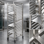 Thumbnail image #3 for Channel Manufacturing WS04 Walk-In Stainless Steel Bun Pan Rack, 13 Full-Size Pan Capacity, 4-Inch Spacing, End Load