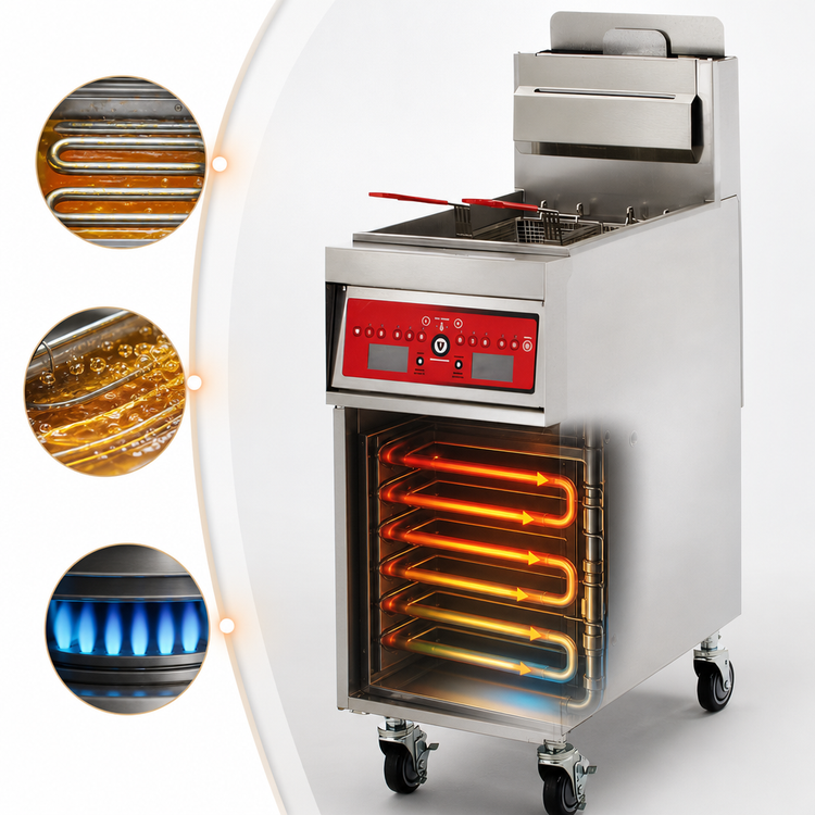 Product image #4 for Vulcan PowerFry5 21-Inch Free-Standing Gas Fryer with Built-In KleenScreen PLUS Filtration System, 85-90 lb Capacity, Solid State Analog Controls