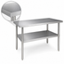 Thumbnail image #3 for Klinger's Trading SG2430 Heavy Duty Flat Top Stainless Steel Work Table, 30 x 24 x 36 Inches