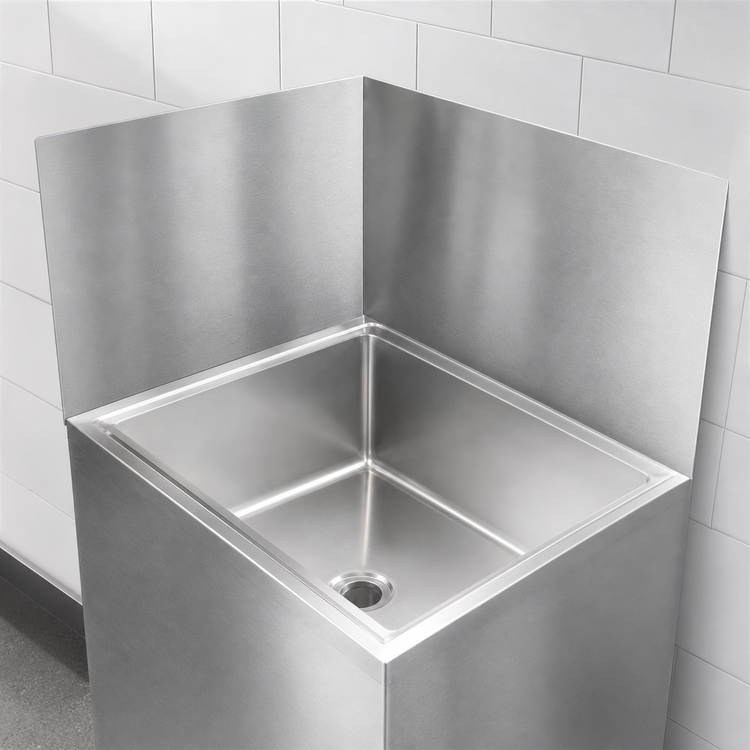 Product image #3 for John Boos Rear Stainless Steel Mop Sink Wall Guard