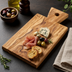 Thumbnail image #3 for American Metalcraft Olive Wood Rectangular Serving Board with Handle, 14-7/8-Inch Overall Length