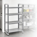 Thumbnail image #3 for Cambro Camshelving® Elements EXU243072VS4480 4-Shelf Stationary Starter Shelving Unit, 24 x 30 x 72 in, 3 Vented/1 Solid, Gray