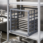 Thumbnail image #4 for Cambro CBUPR1826S6580 Single-Shelf Sheet Pan Rack for 24-Inch-Deep Basics Plus Shelving, Graphite, 6 Full-Size or 12 Half-Size Pan Capacity