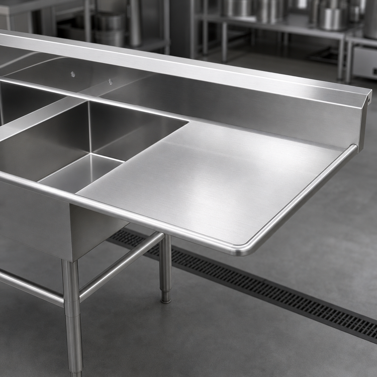 Product image #3 for John Boos Pro-Bowl 2-Compartment Sink with 30-Inch Right Drainboard