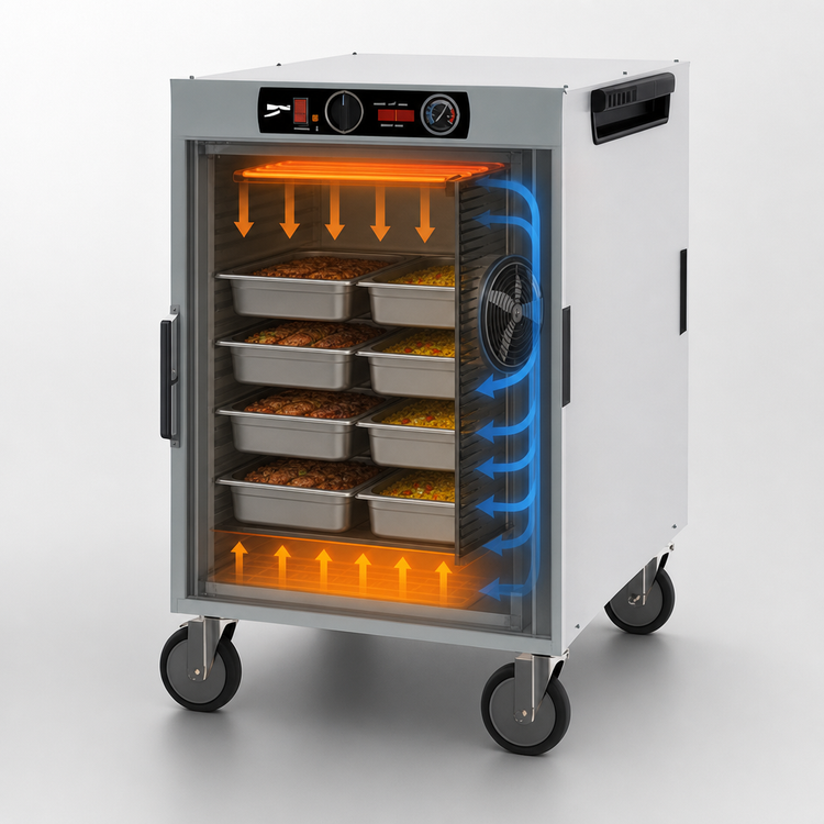 Product image #4 for Metro HotBlox™ Wide 8-Pan Half-Height Mobile Insulated Holding Cabinet, Solid Door, Analog Controls