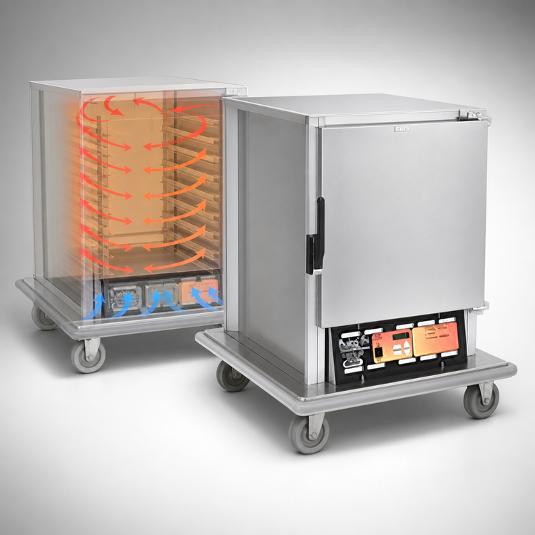 Product image #3 for Panco Half-Size Narrow-Width Transport Heated/Proofing Holding Cabinet, Non-Insulated, Solid Door