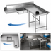 Thumbnail image #3 for Eagle Group Right-Hand Island Soiled Dishtable with Pre-Rinse Sink, 72 x 60 Inches, 16-Gauge 304 Stainless Steel