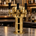 Thumbnail image #3 for Mini Mushroom 3-Faucet Draft Dispensing Tower, Polished Brass Finish