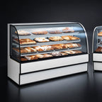 Thumbnail image #3 for Federal Industries Curved Glass Series CGD5948 Non-Refrigerated Curved Glass Bakery Display Case, Full-Service, LED, 3 Shelves, 59.13 Inch Wide