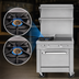 Thumbnail image #3 for Southbend Platinum 36-Inch Heavy Duty Gas Range with 2 Open Burners, 24-Inch Thermostatic Griddle and Cabinet Base