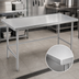 Thumbnail image #3 for Advance Tabco 108-Inch x 24-Inch 14 Gauge 304 Stainless Steel Open Base Work Table with Countertop Edge