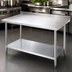 Thumbnail image #3 for Turbo Air 18 x 30 Inch 18-Gauge Stainless Steel Work Table with Rear Up-Turn and Undershelf