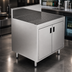 Thumbnail image #3 for 30-Inch Wide Stainless Steel Underbar Drainboard Cabinet with Removable Hinged Doors and 7-Inch Backsplash