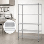 Thumbnail image #3 for Quantum WR74-3072S-5 72"W x 30"D x 74"H 5-Shelf 304 Stainless Steel Wire Shelving Starter Unit