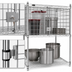 Thumbnail image #3 for Eagle Group 36-Inch Wide x 18-Inch Deep Chrome Security Enclosure Kit for Wire Shelving with Hinged Doors