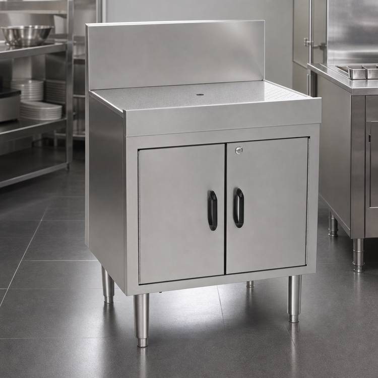 Product image #3 for Eagle Spec-Bar 30-Inch W x 19-Inch D Closed Base Stainless Steel Workboard Cabinet with Locking Doors