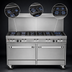 Thumbnail image #3 for Southbend Ultimate 60-Inch Gas Restaurant Range with 9 Open Burners, Convection Oven and Cabinet Base