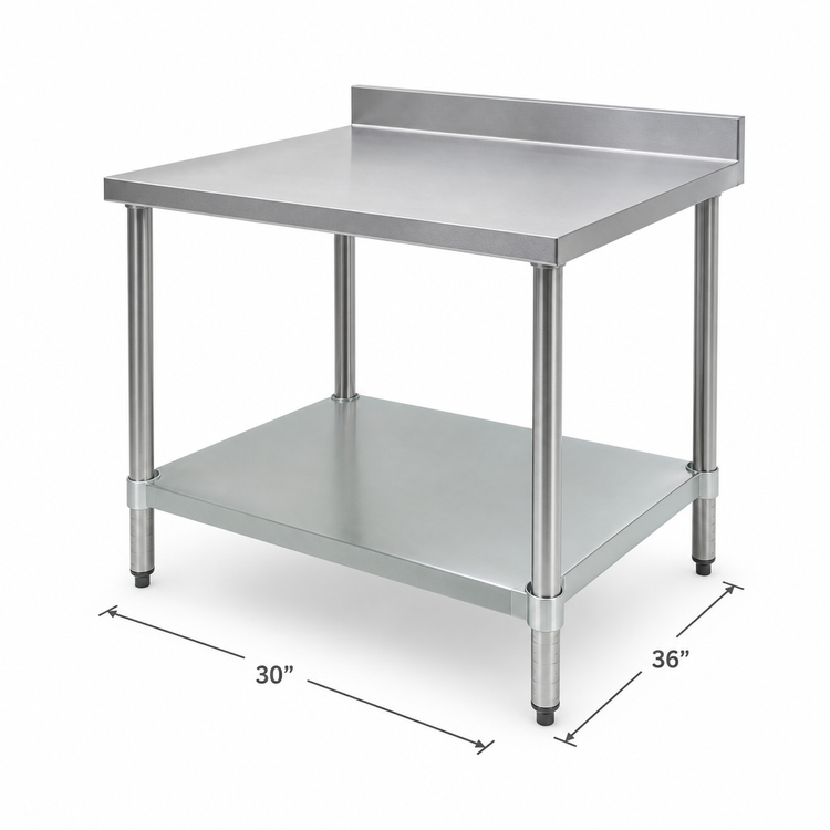 Product image #3 for Advance Tabco Galvanized Work Table Undershelf for 30" W x 36" D Tables