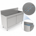 Thumbnail image #4 for Perlick Top Shelf 48-Inch Freestanding Underbar Storage Cabinet with Drainboard Top, Stainless Steel