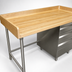 Thumbnail image #3 for Advance Tabco Bakers' Top Work Table with Wood Top and 3 Right-Side Drawer Tiers, 72 x 30 Inches