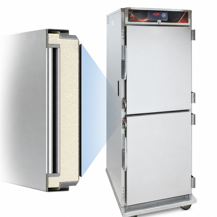 Product image #3 for Cres Cor Mobile Insulated Correctional Hot Holding Cabinet with Dutch Doors, 12 Pan Capacity, 120V