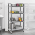 Thumbnail image #3 for Cambro Camshelving Elements XTRA Stationary Starter Polymer Shelving Unit, 24 x 18 x 72 Inch, 4-Tier, 3 Vented + 1 Solid Shelf, Speckled Gray
